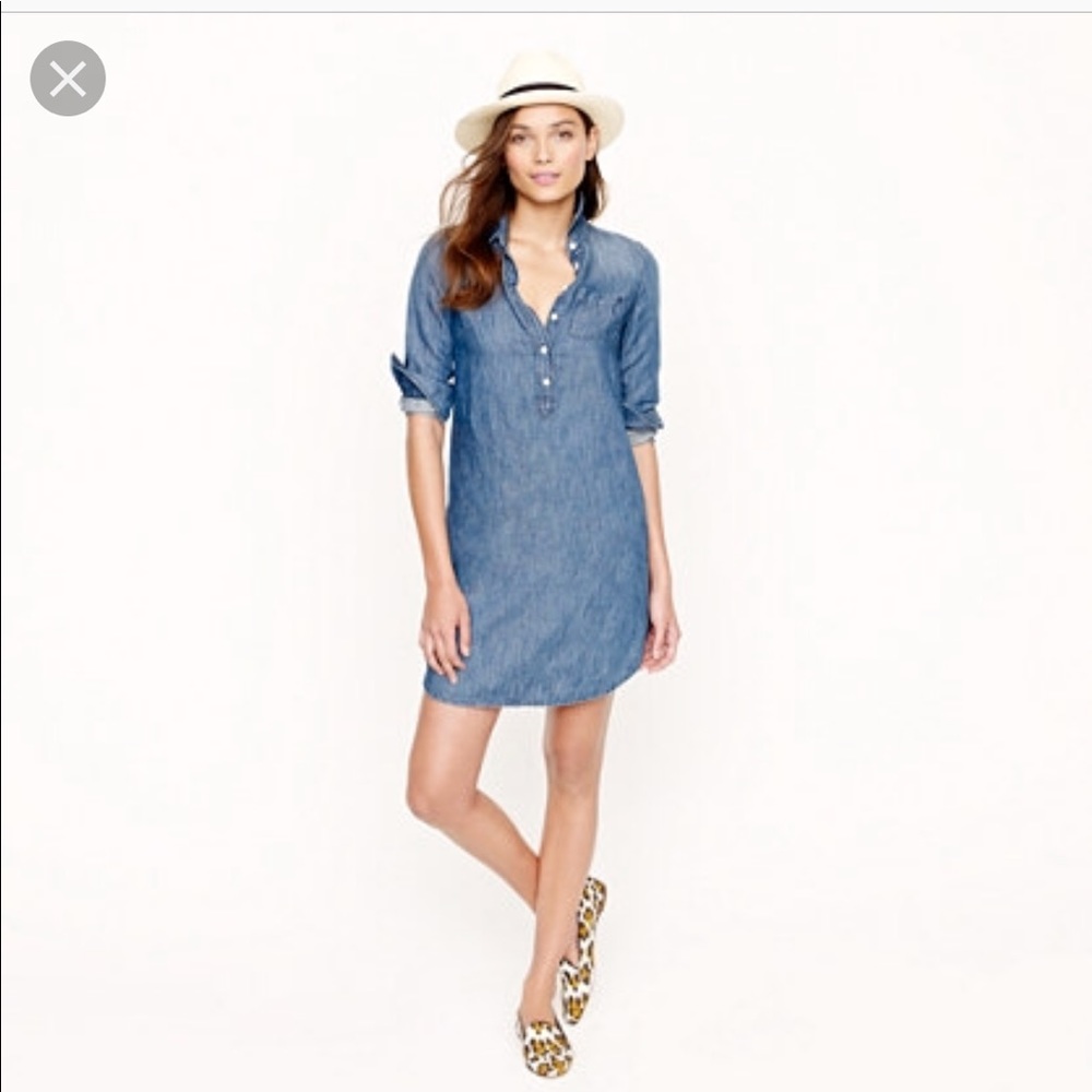 WORN ONCE** JCREW Chambray button down dress